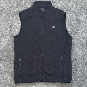 Vineyard Vines Charcoal Fleece Vest